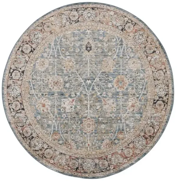 SILVERADO 112 Blue  6'-4' x 6'-4' Round Round Rug