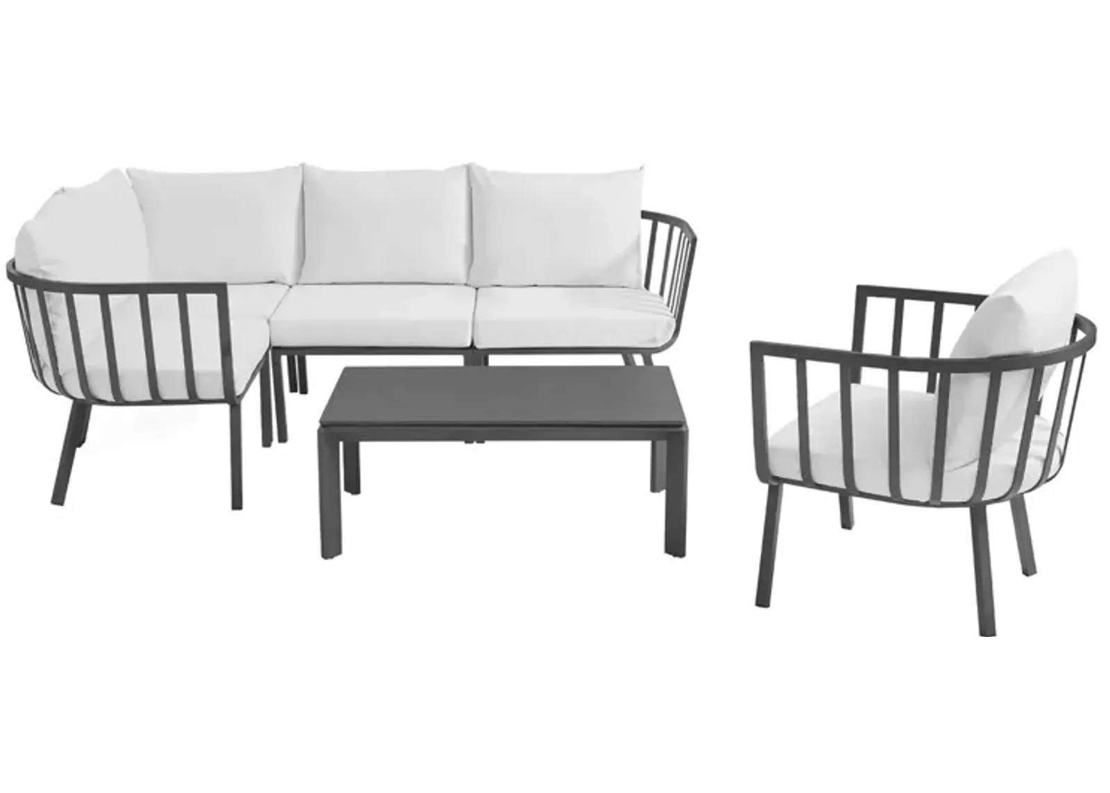 Riverside 6 Piece Outdoor Patio Aluminum Set