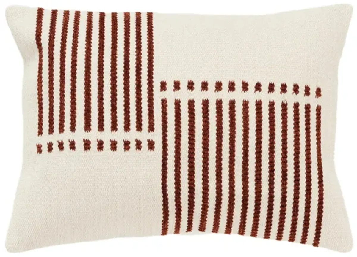 stripe terra cotta Pillow