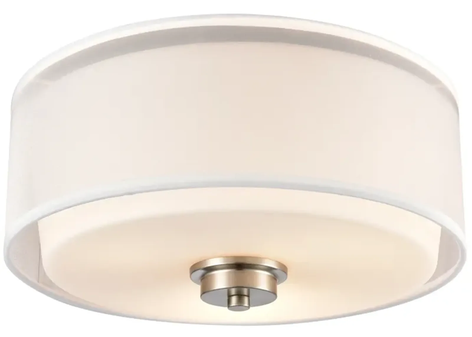 Market Square 13" Wide 3-Light Flush Mount - Brushed Nickel