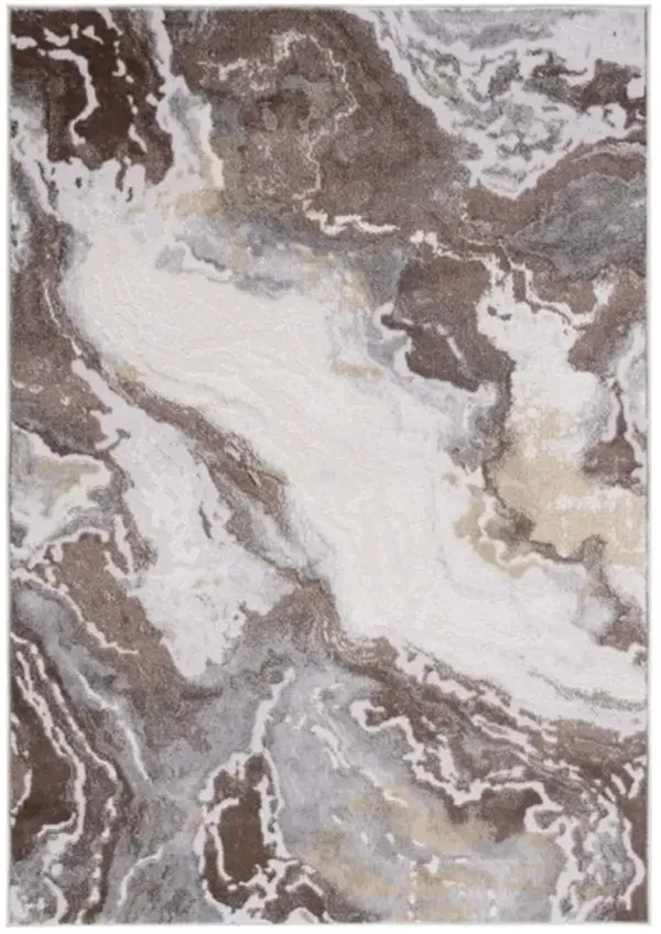 PALMA 348 Brown 9' X 12' Large Rectangle Rug