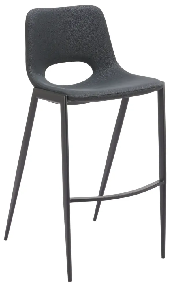 Desi Armless Barstool (Set of 2) Black