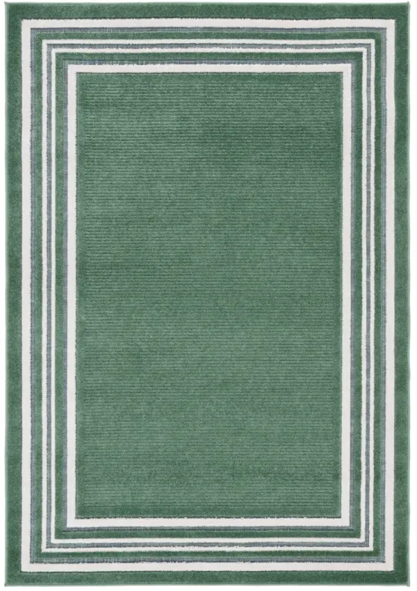CABANA 634 GREEN  9' x 12' Large Rectangle Rug
