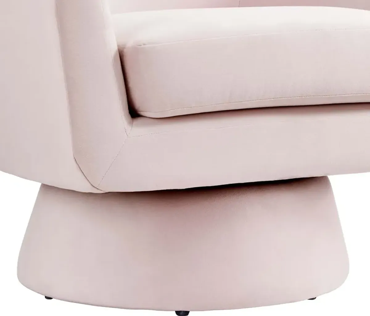 Astral Performance Velvet Fabric and Wood Swivel Chair