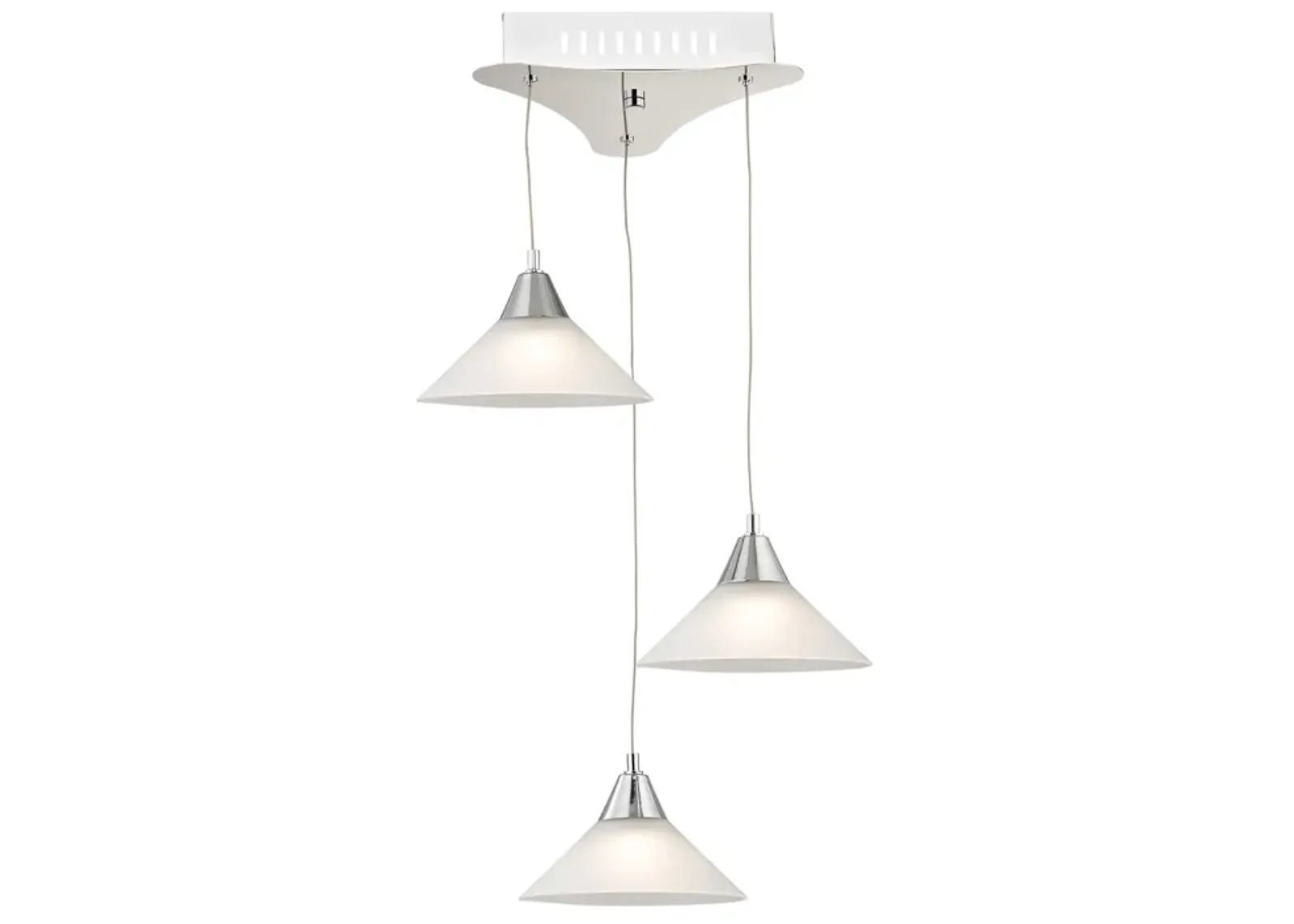 Cono 12" Wide 3-Light Mini Pendant - Chrome