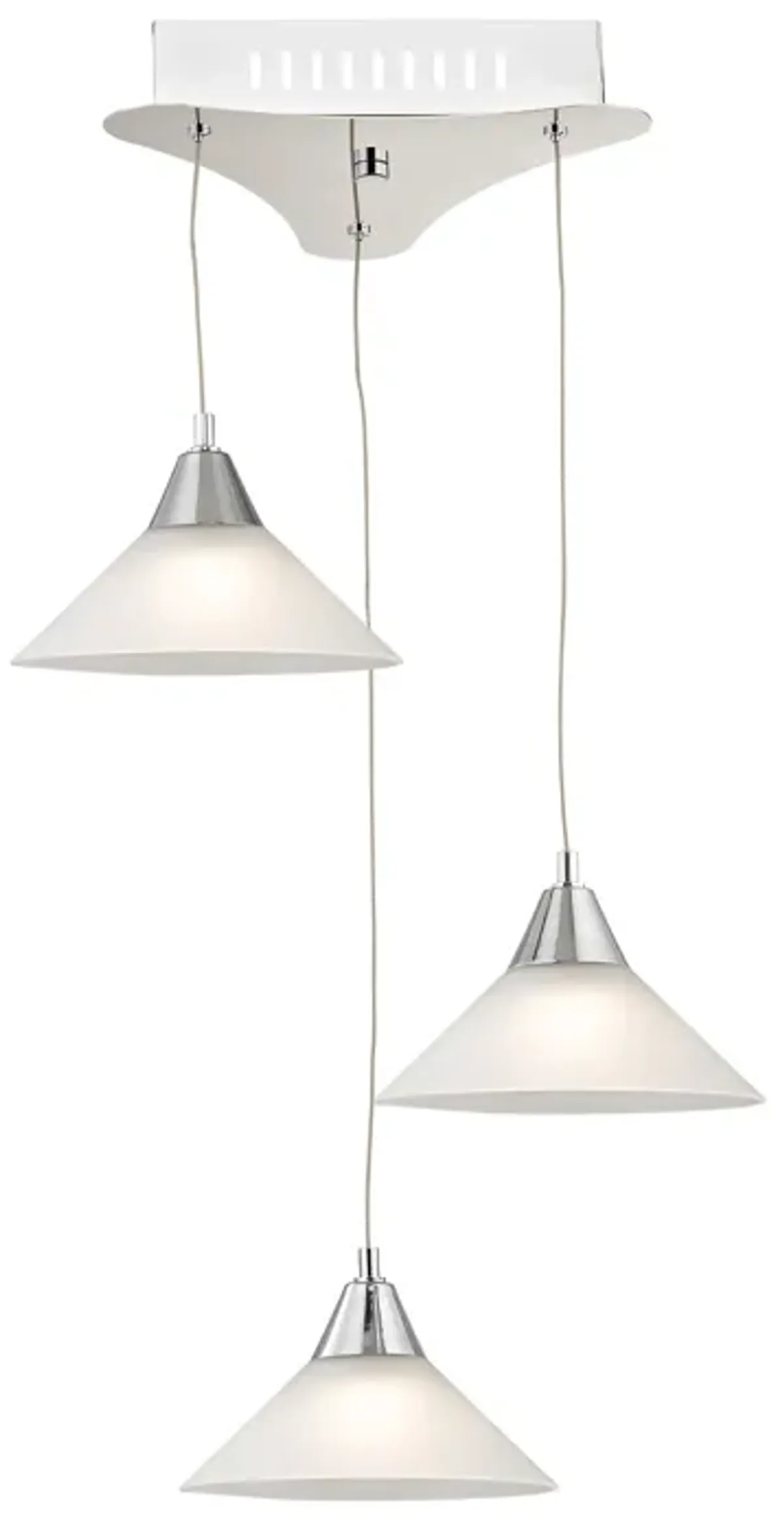 Cono 12" Wide 3-Light Mini Pendant - Chrome