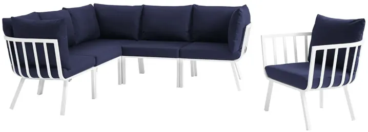 Riverside 6 Piece Outdoor Patio Aluminum Set