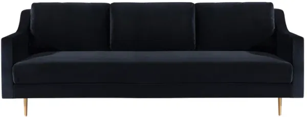 Milan Black Velvet Sofa
