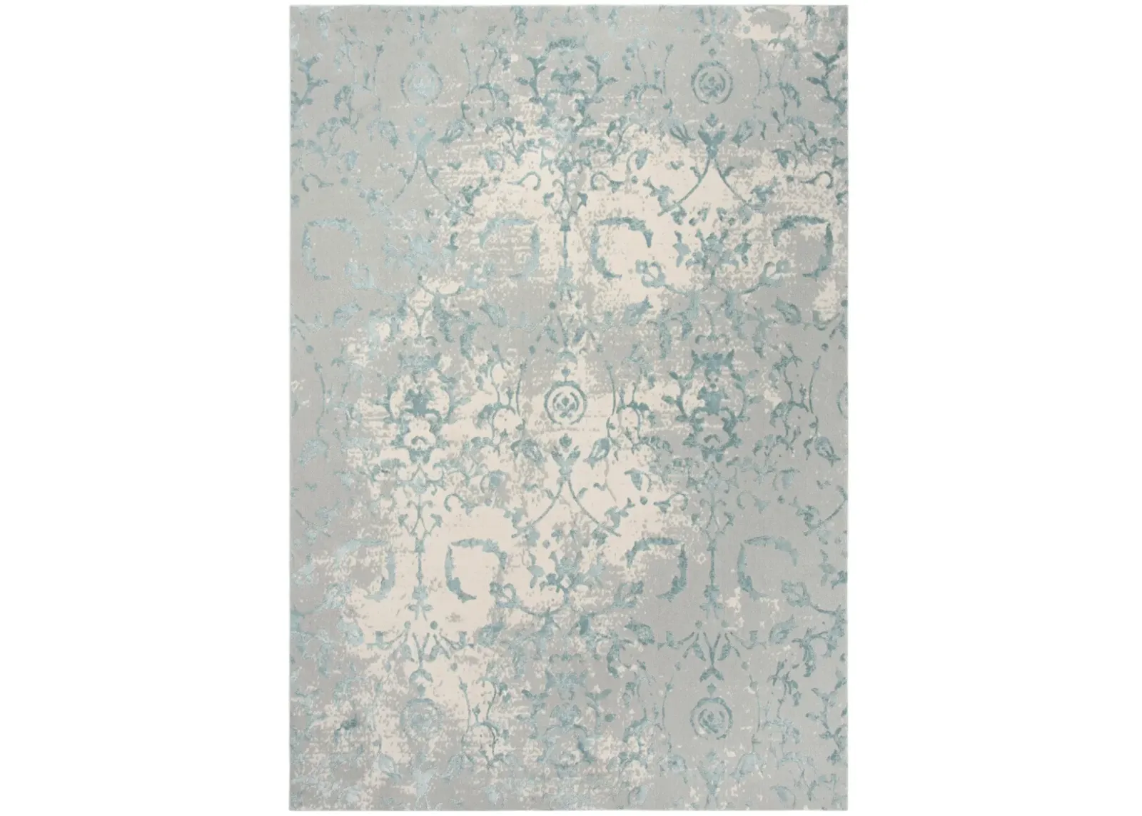 Chelsea Gray/Blue Vine/Scroll Polyester 8'6" x 11'10" Rectangle Rug