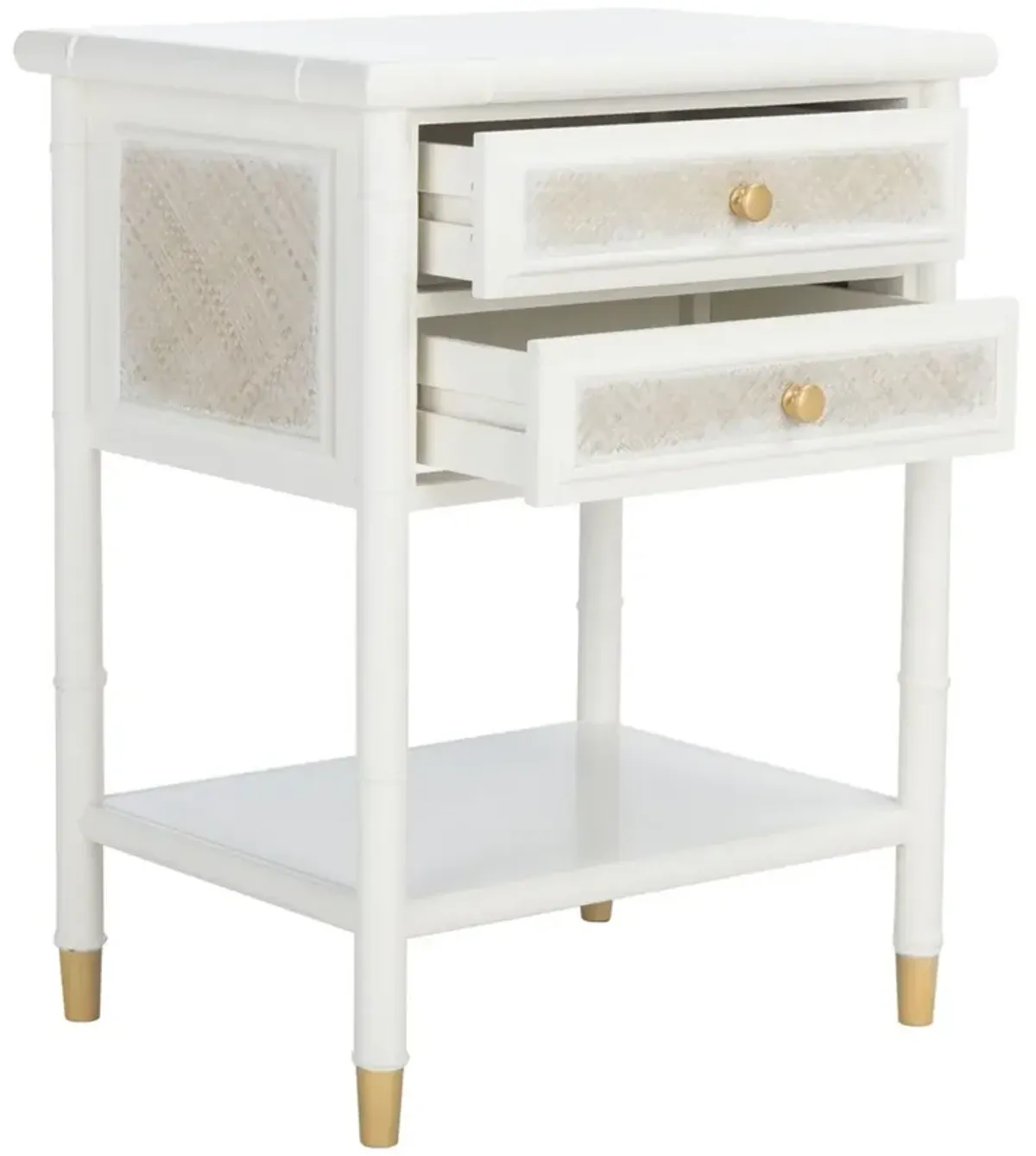 AHAB 2 DRAWER 1 SHELF ACCENT TABLE