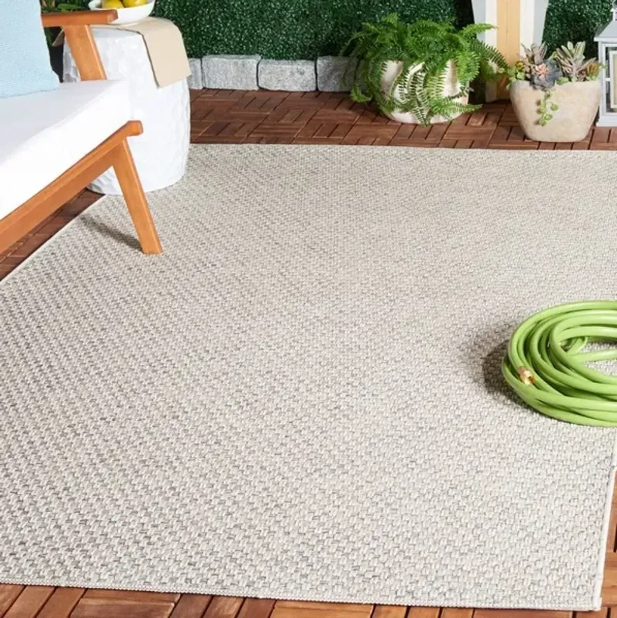 SISAL ALL-WEATHER 460 Grey  8' X 10' Large Rectangle Rug