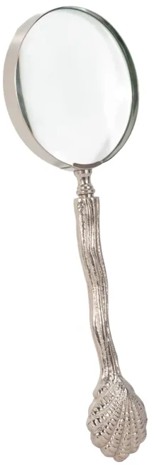 11" Seashell Magnifying Glass, Silver