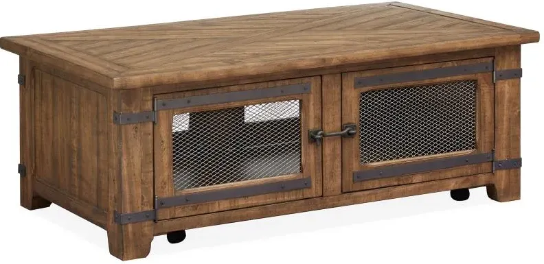 Lift Top Storage Cocktail Table w/Casters