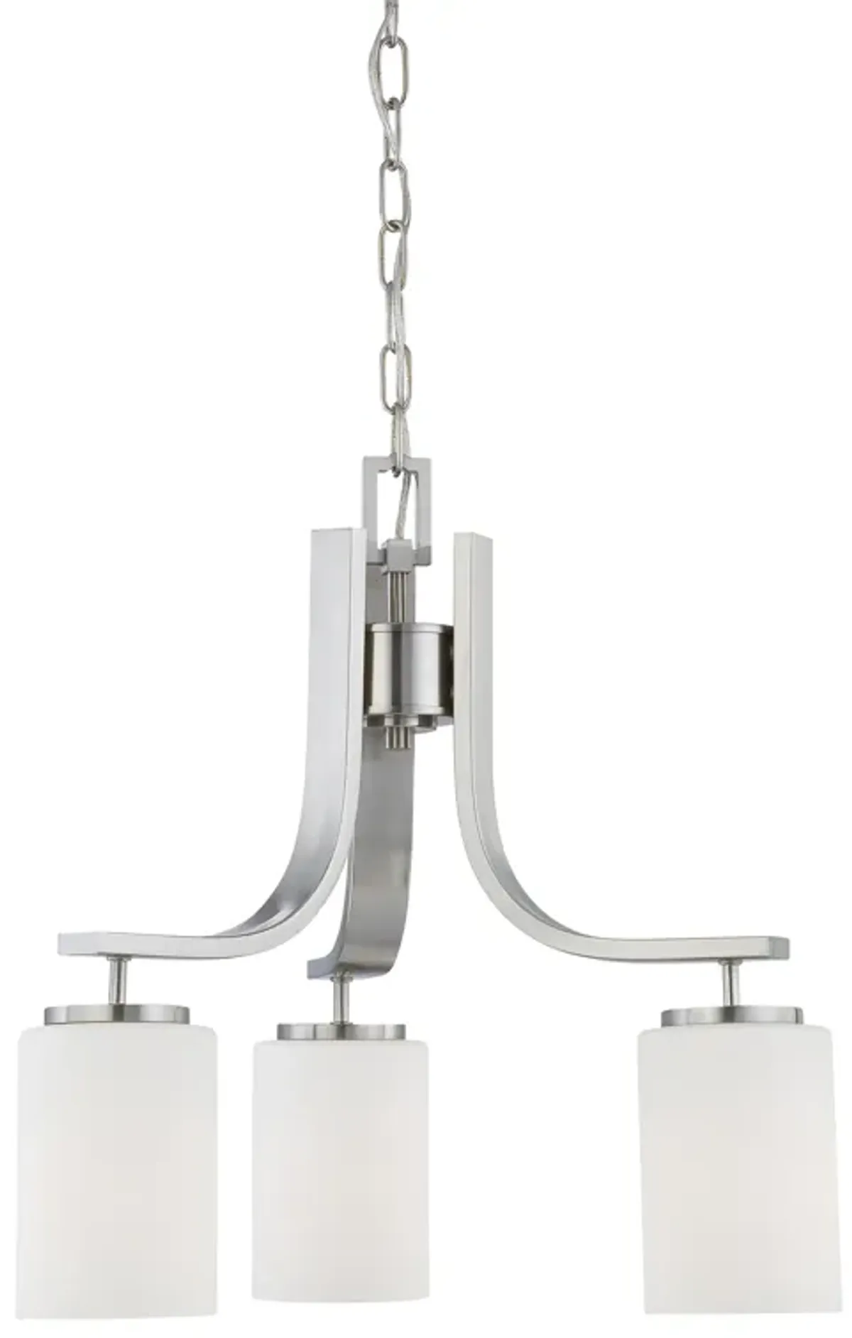 Pendenza 20" Wide 3-Light Chandelier - Brushed Nickel