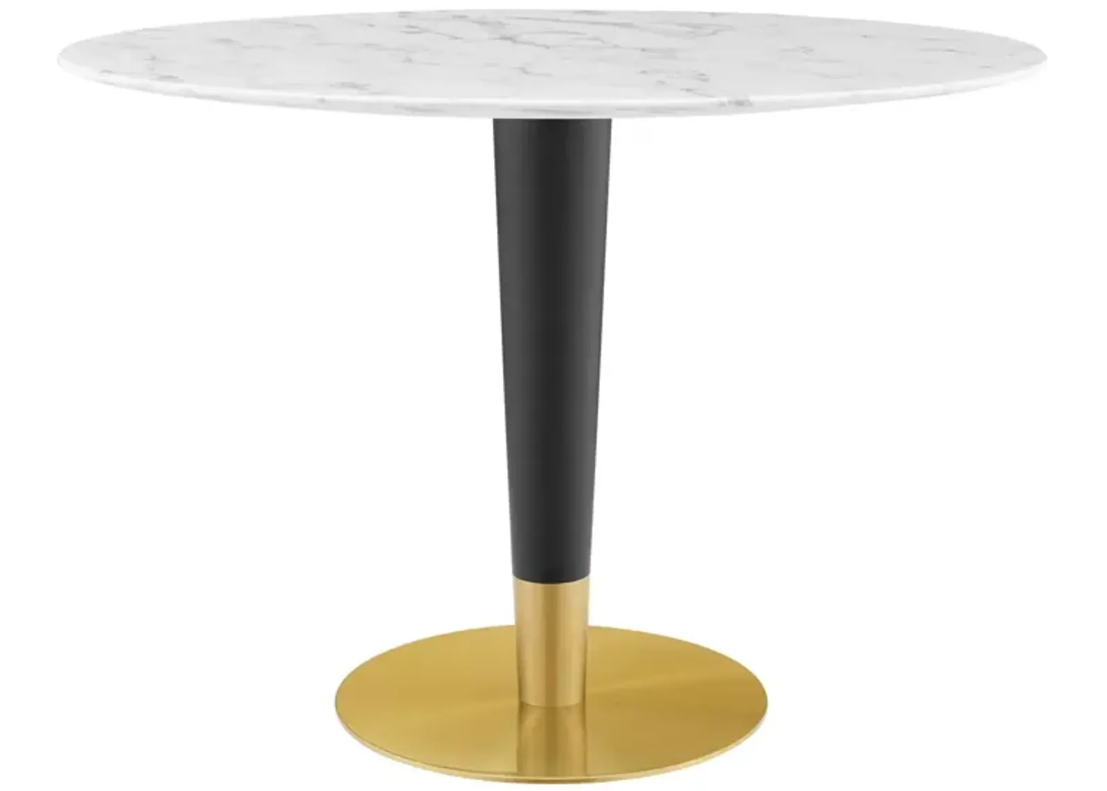 Zinque 42" Oval Artificial Marble Dining Table