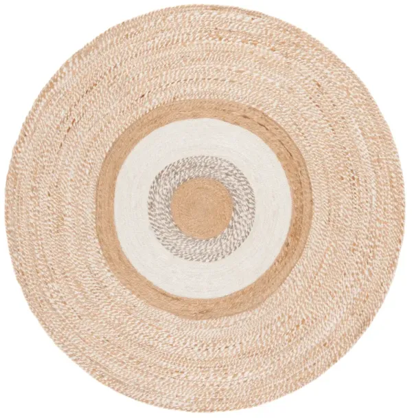 NATURAL FIBER Hand Woven 4' x 4' Round area rug