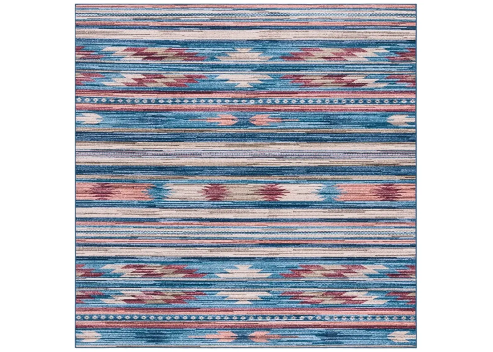 TUCSON 930 BLUE  6' x 6' Square Square Rug