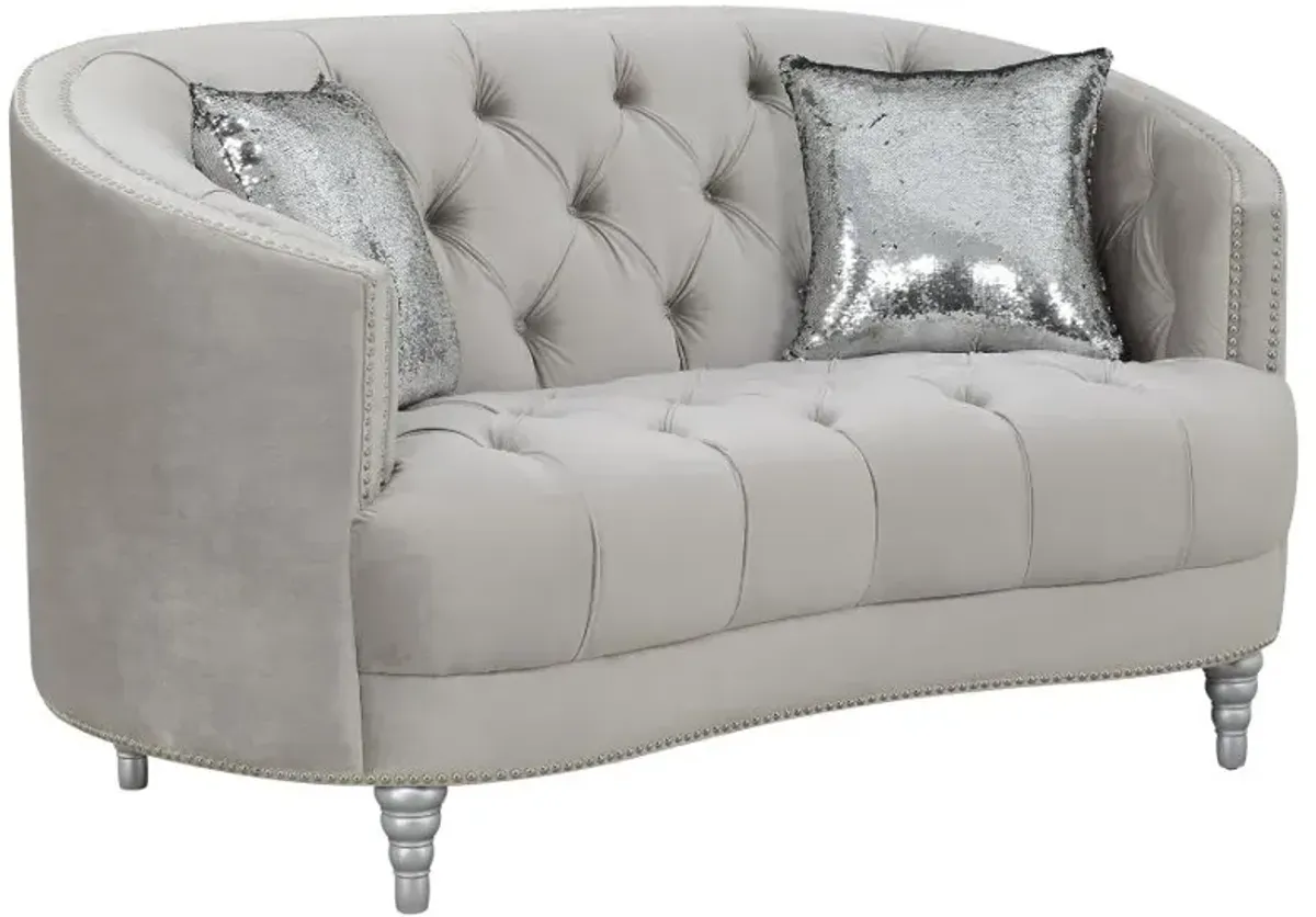 Avonlea 2-piece Tufted Living Room Set Grey