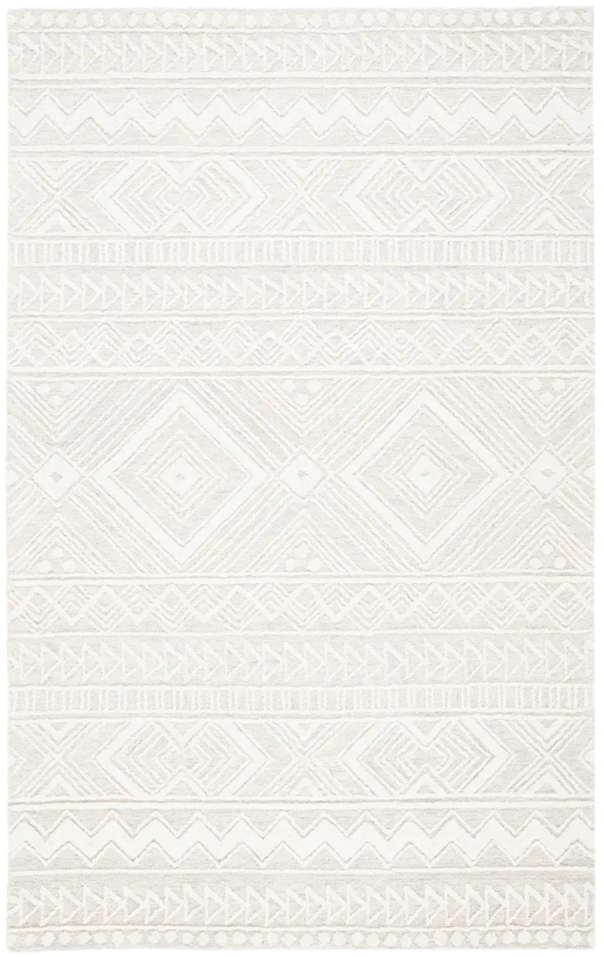 METRO 908 LIGHT GREY  9' x 12' Large Rectangle Rug