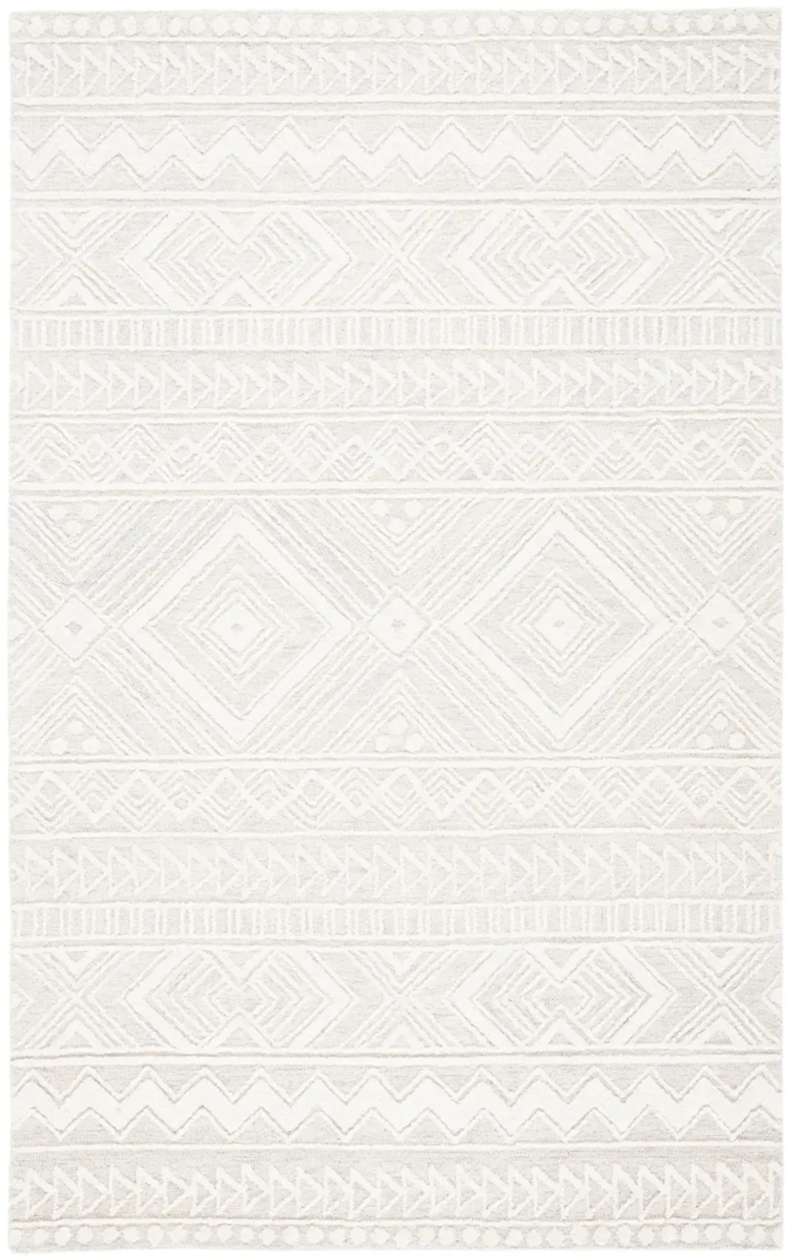 METRO 908 LIGHT GREY  9' x 12' Large Rectangle Rug