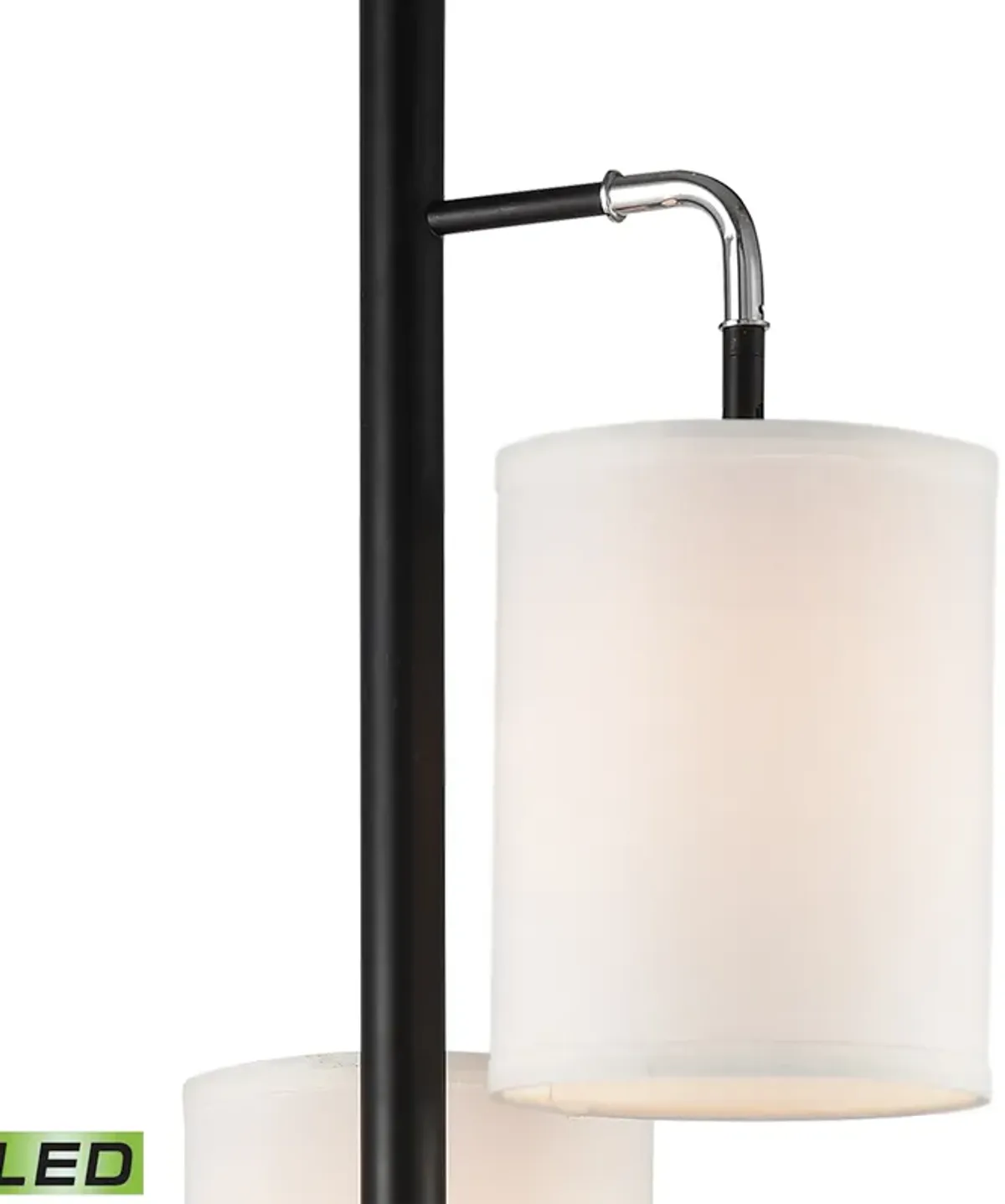 Uprising 72'' High 3-Light Floor Lamp - Black - Includes LED Bulbs