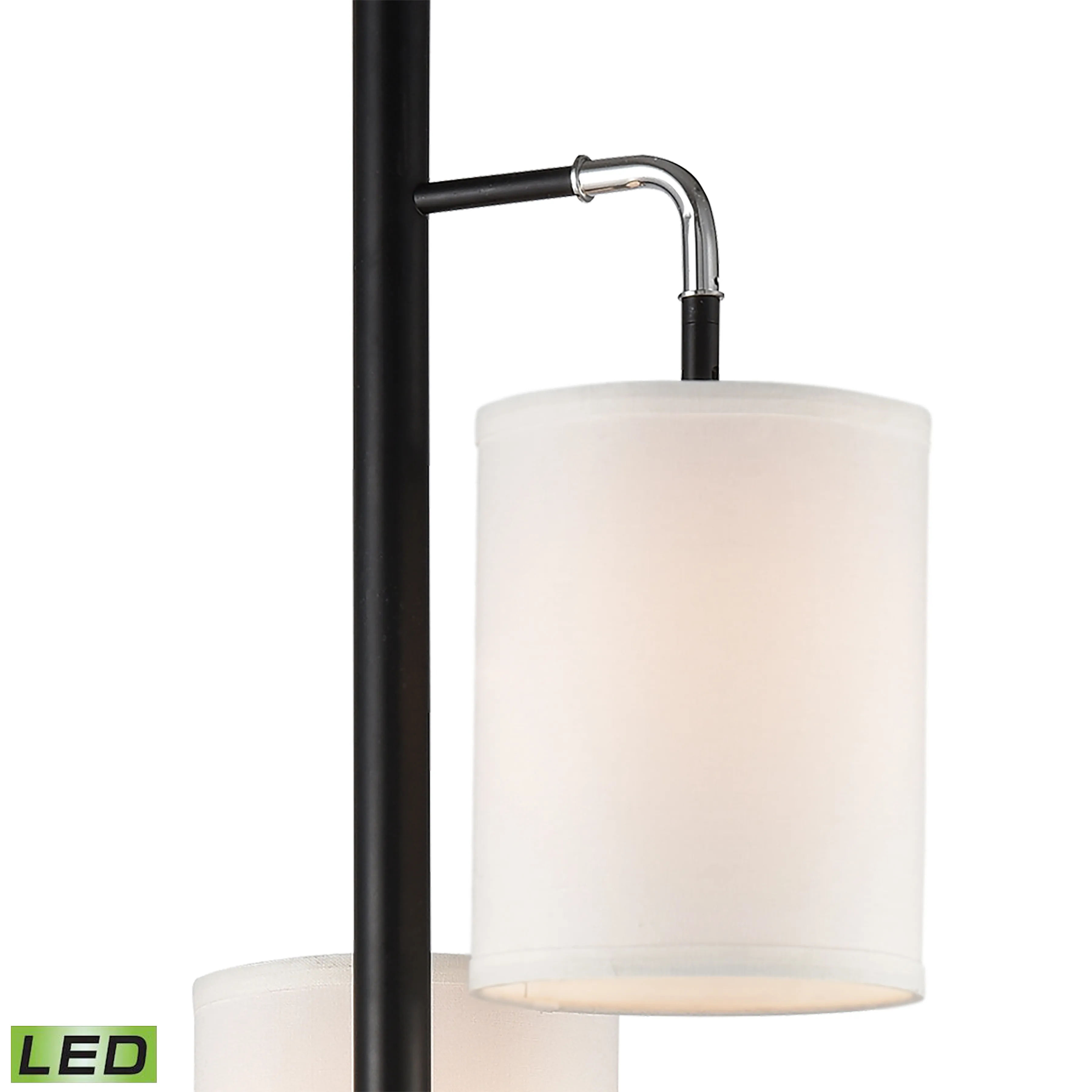 Uprising 72'' High 3-Light Floor Lamp - Black - Includes LED Bulbs