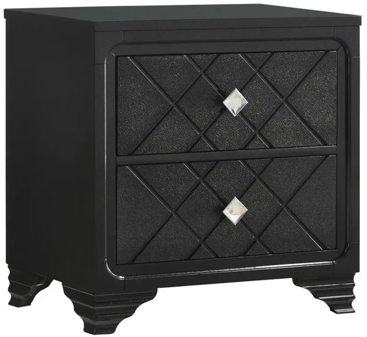 Penelope 2-drawer Nightstand Black