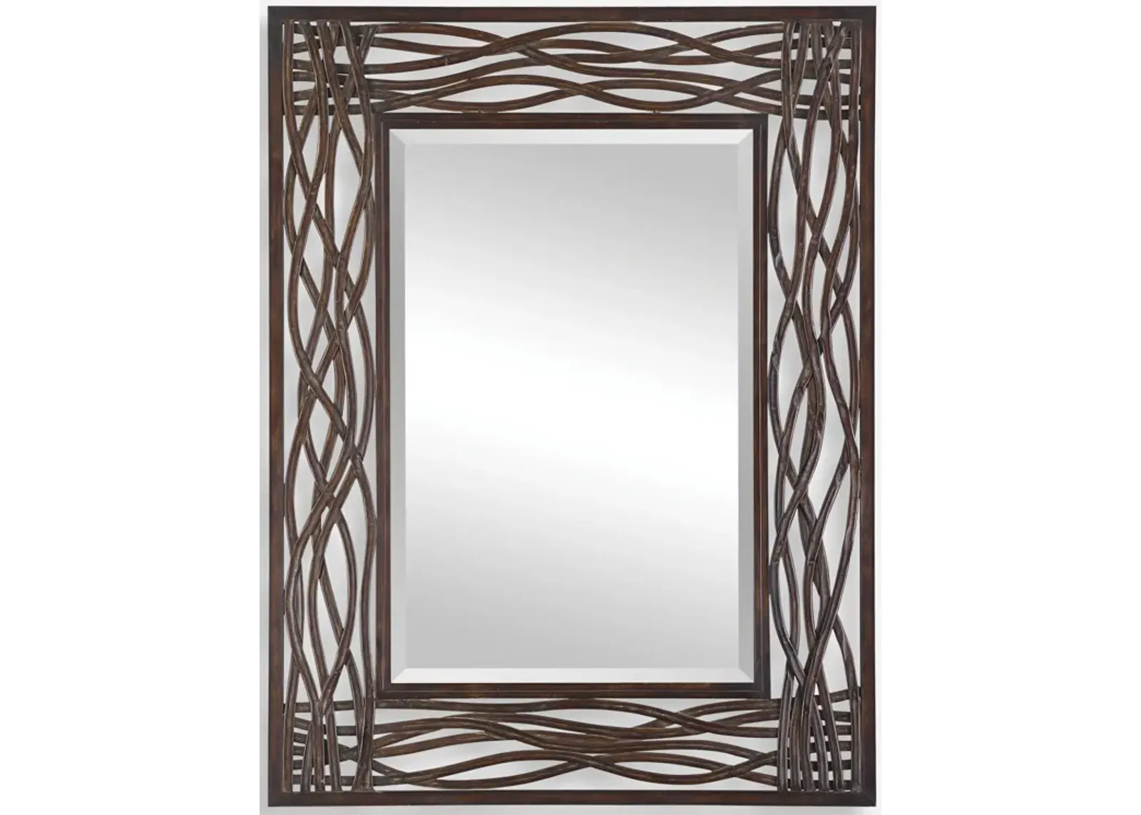 Dorigrass Brown Metal Mirror