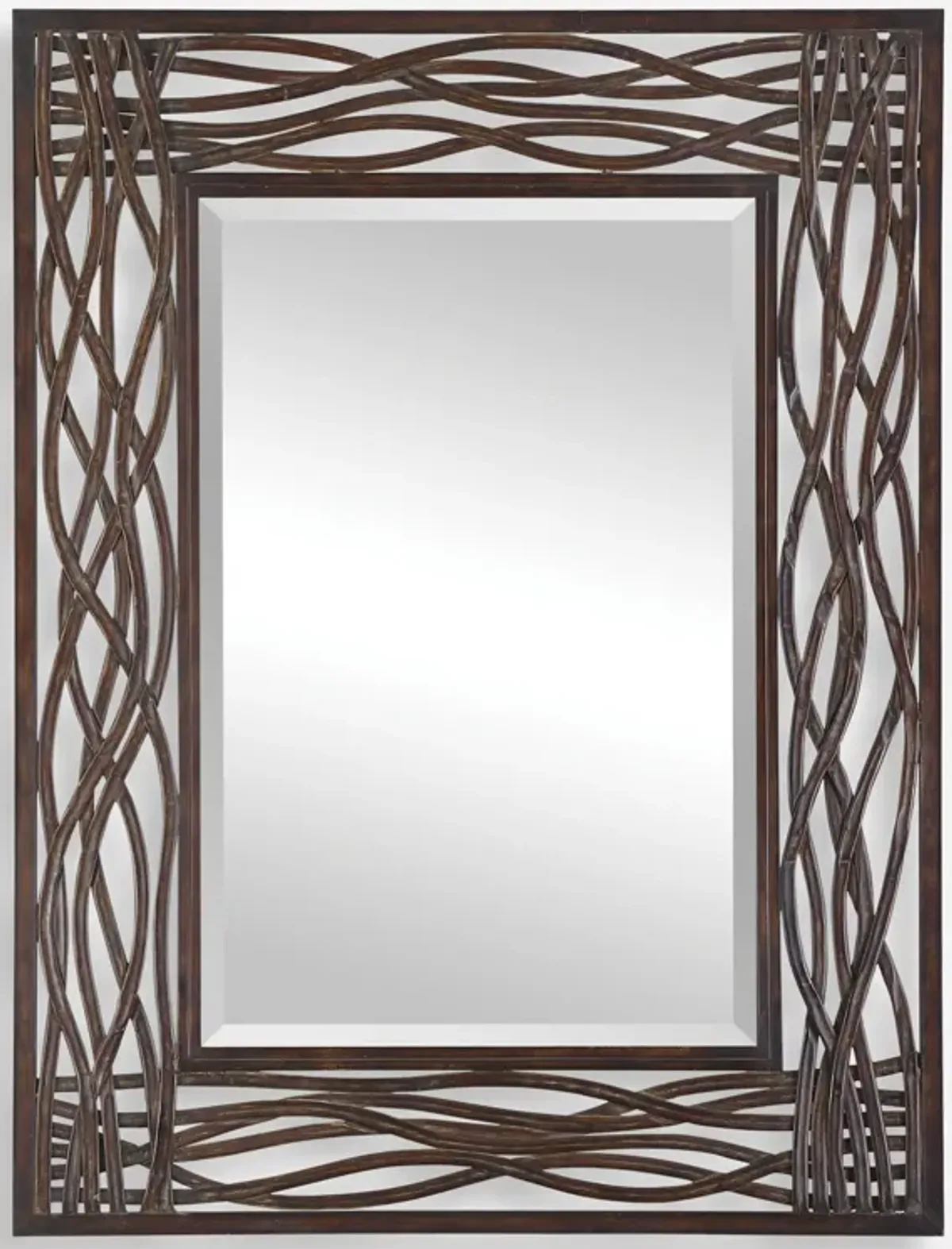 Dorigrass Brown Metal Mirror