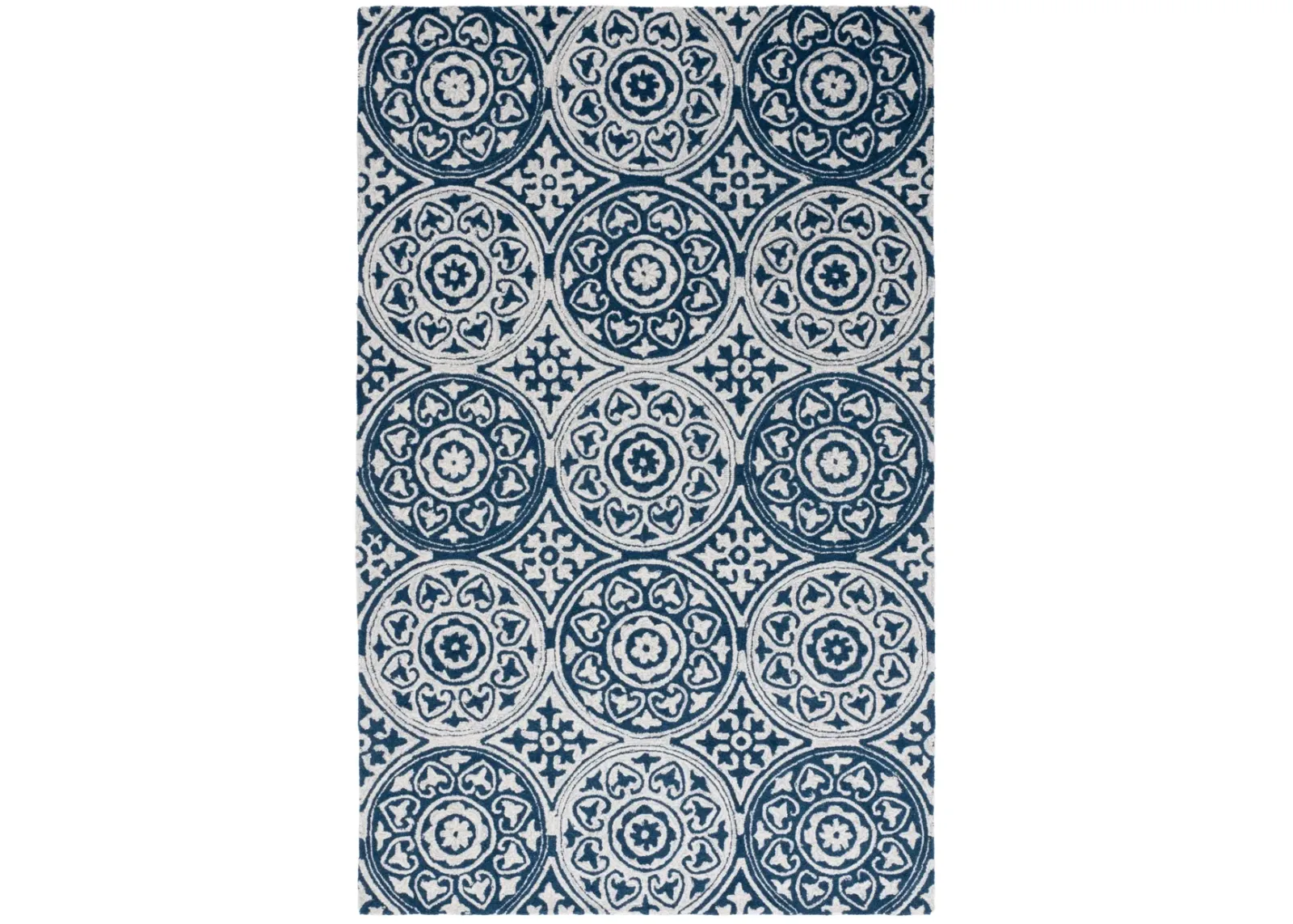 METRO 377 BLUE  8' x 10' Large Rectangle Rug