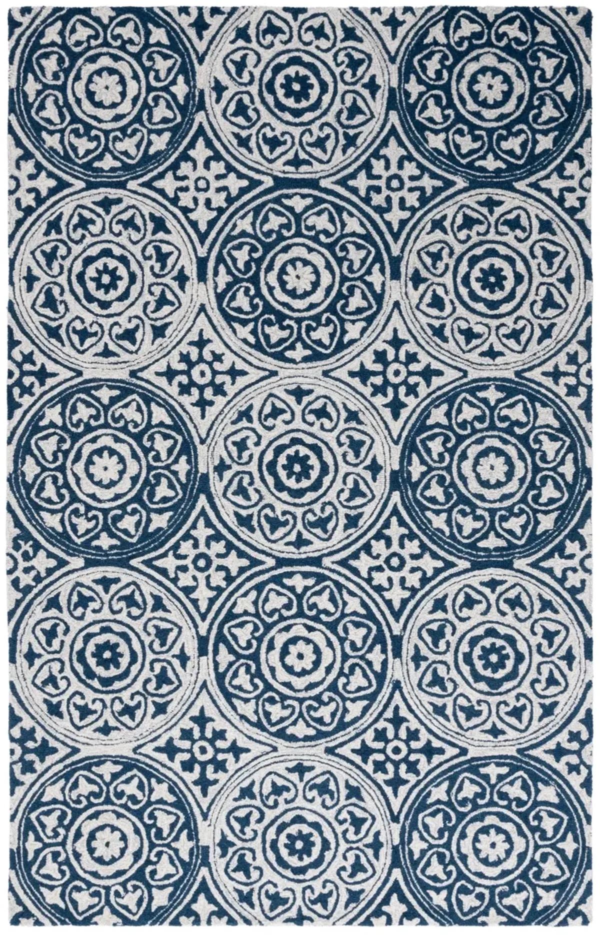 METRO 377 BLUE  8' x 10' Large Rectangle Rug