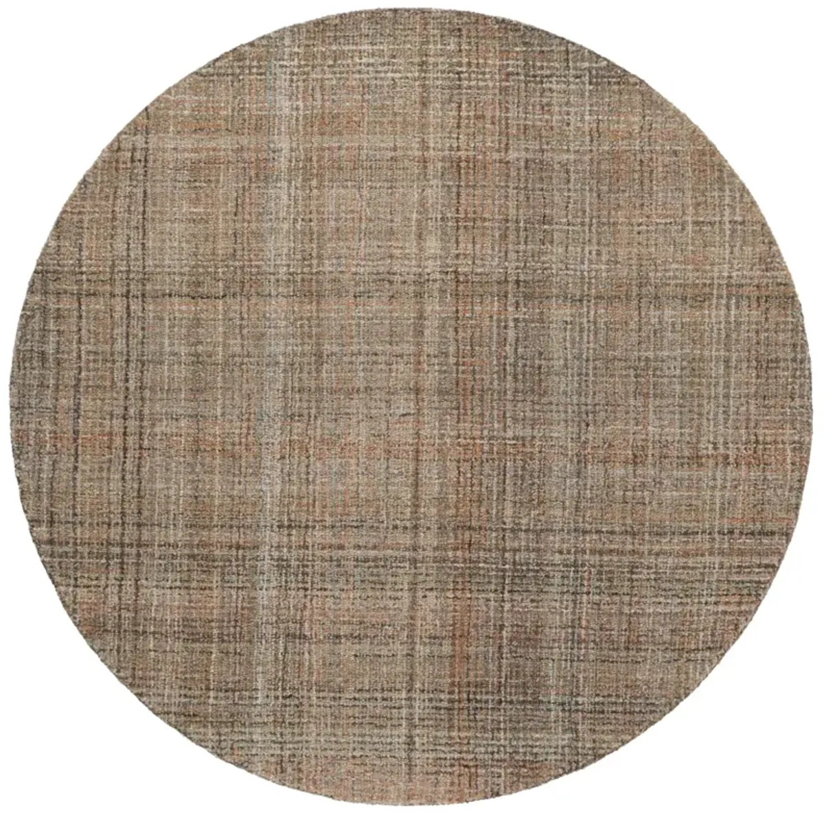 ABSTRACT 151 BROWN  6' x 6' Round Round Rug