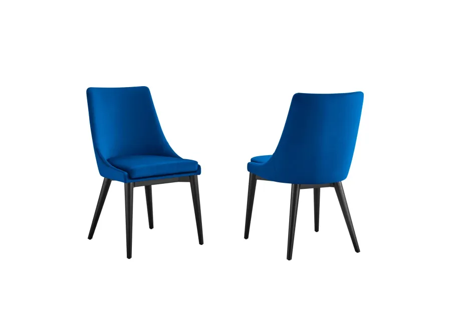 Viscount Accent Performance Velvet Dining Chairs - Set of 2