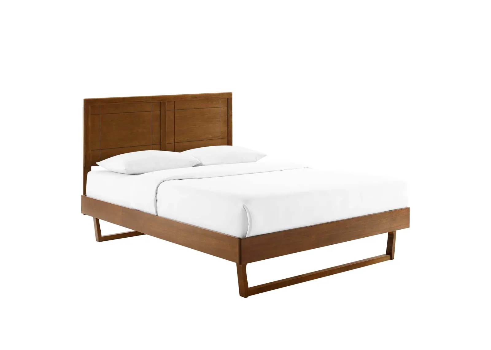 Marlee Queen Wood Platform Bed With Angular Frame