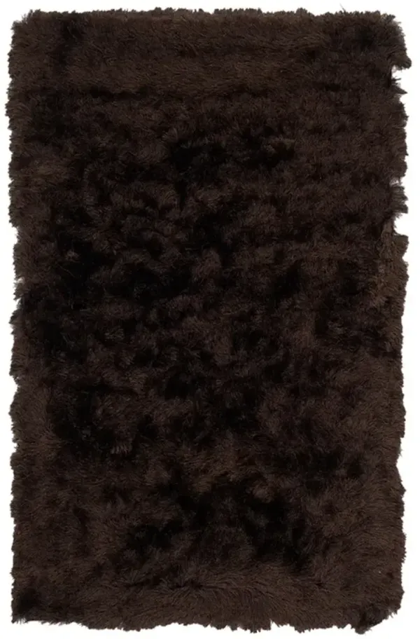 PARIS SHAG Brown 3' X 5' Small Rectangle Rug