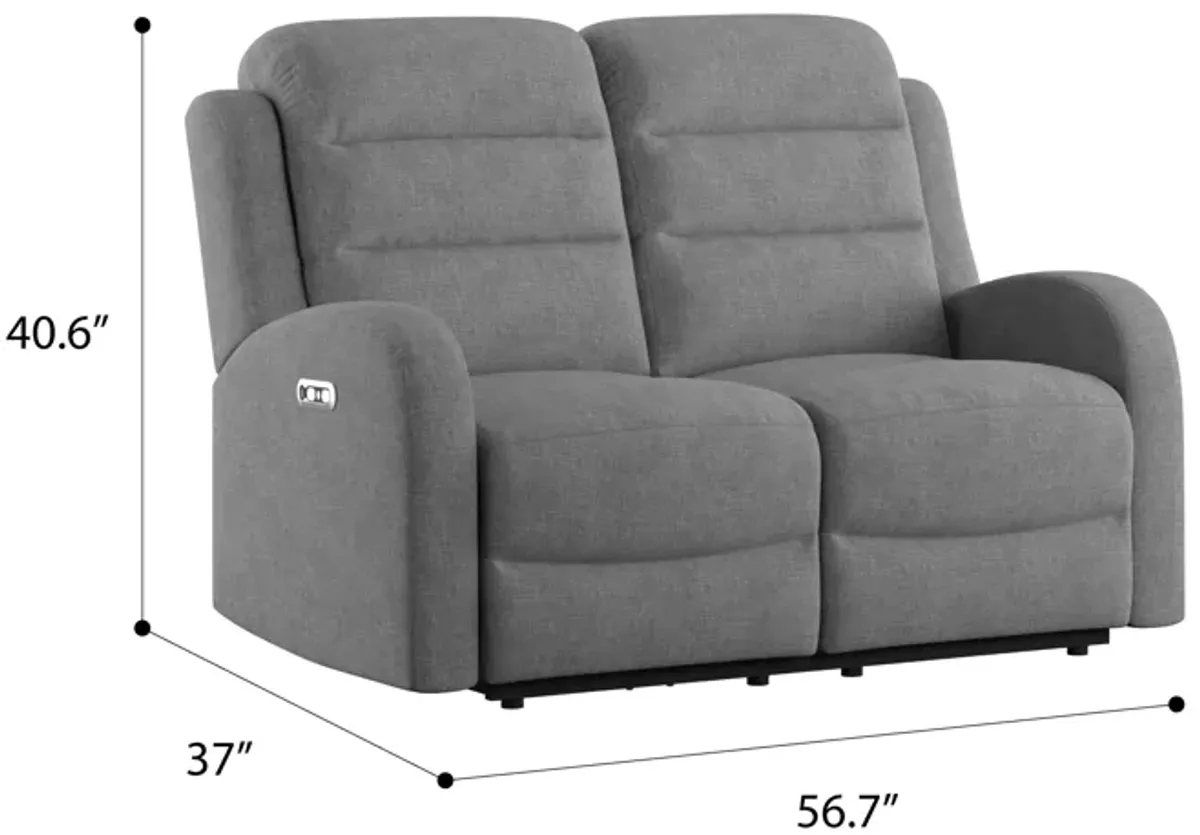 Harvey Dual Power Loveseat And Headrest