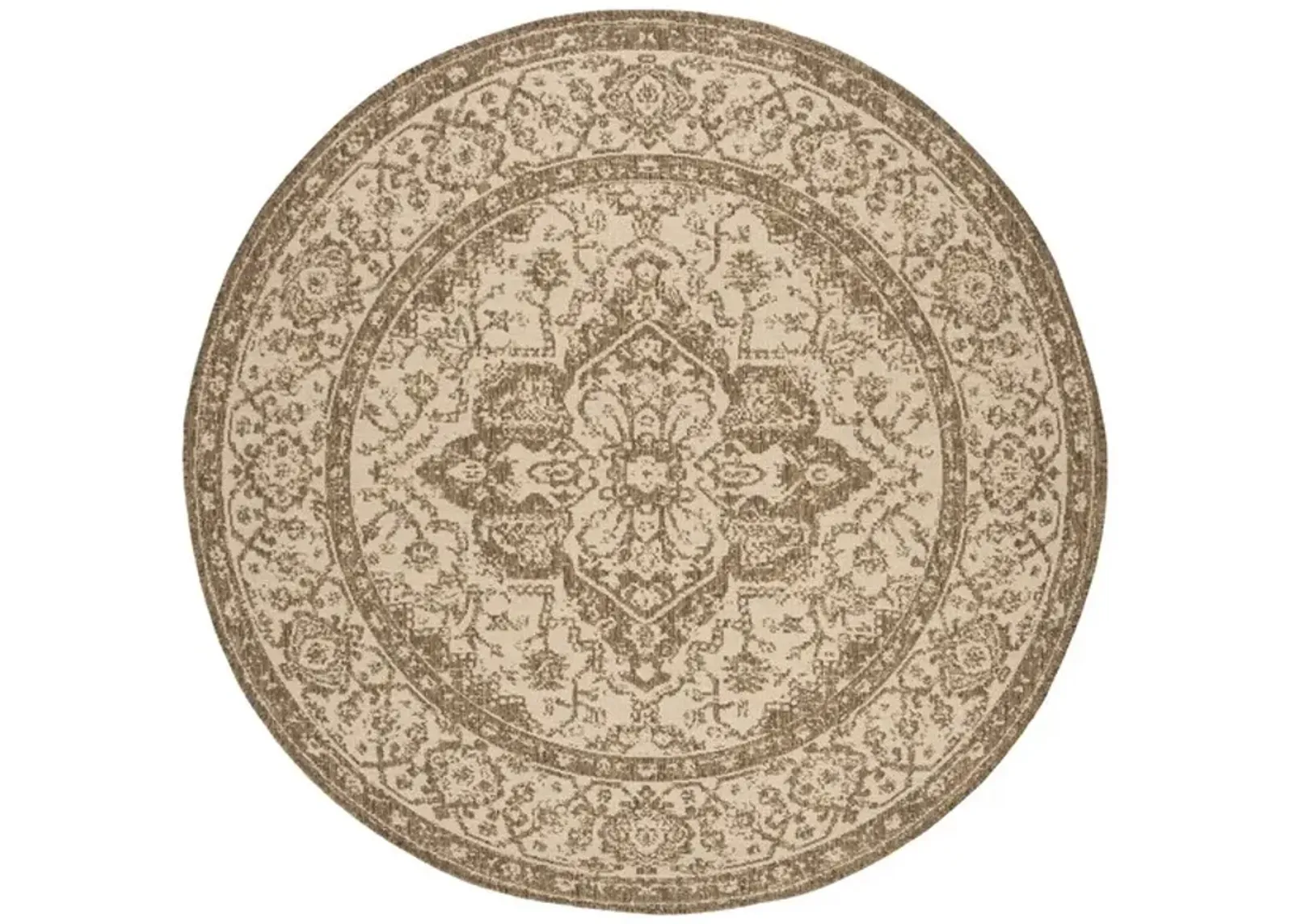 LINDEN 137 Collection LND137C-8R Cream / Beige 8' X 8' Round