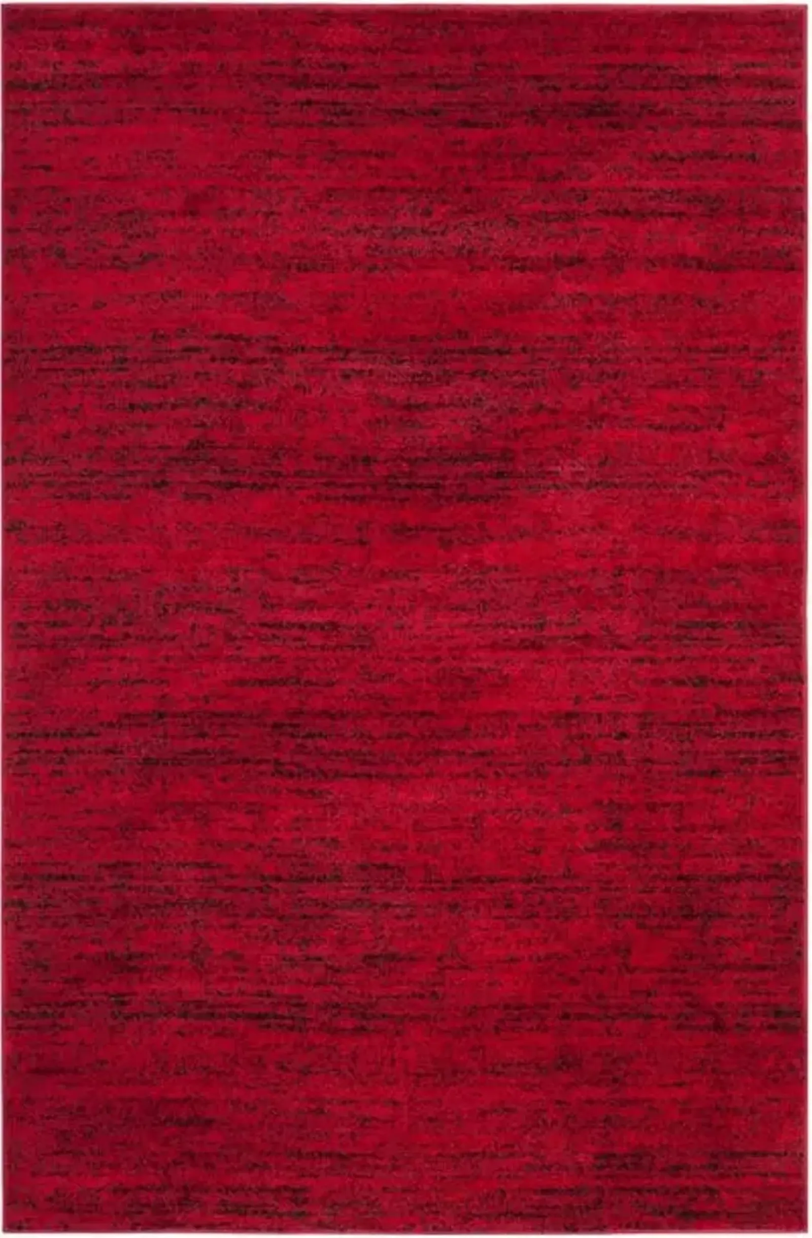 Adirondack Contemporary Red / Black 6' X 6' Round Powerloomed Rug