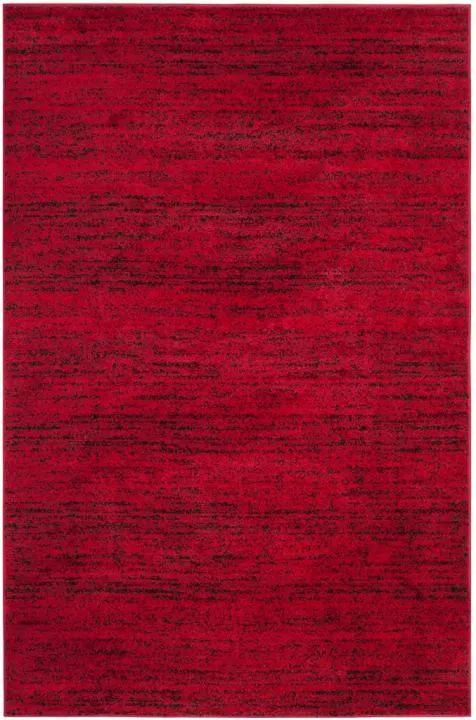 Adirondack Contemporary Red / Black 6' X 6' Round Powerloomed Rug