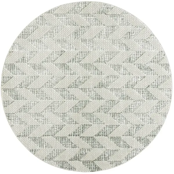 REVIVE 122 SAGE  6'-7' x 6'-7' Round Round Rug