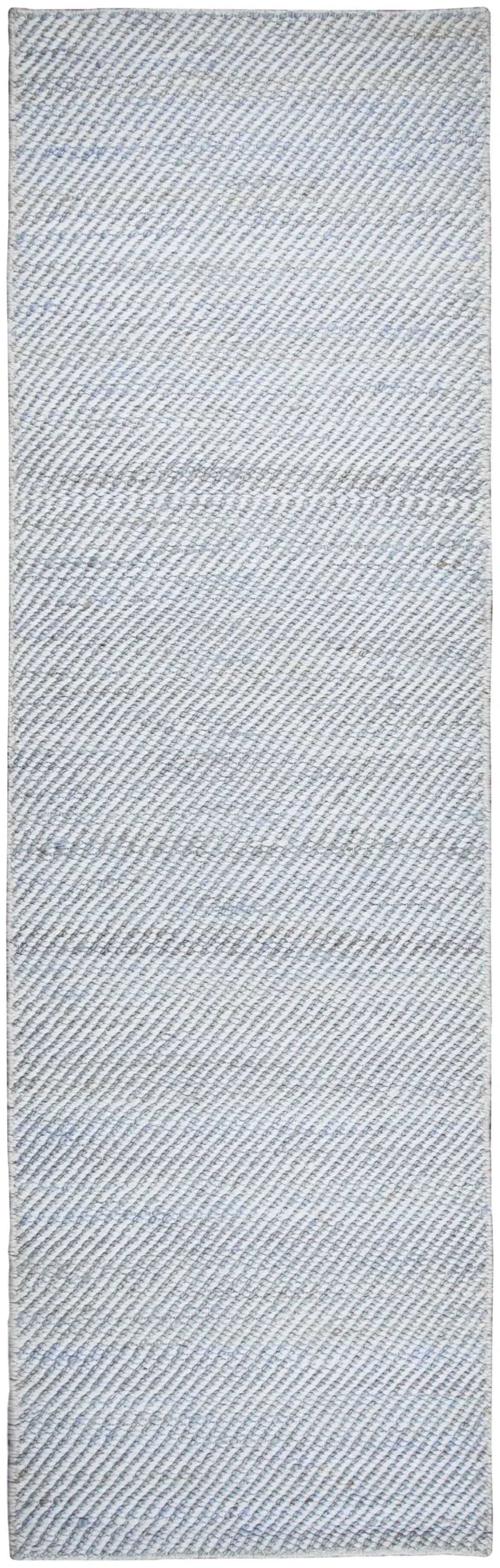 Ellington Gray Stripe  Jute / Wool  2'6" x 8' Runner Rug