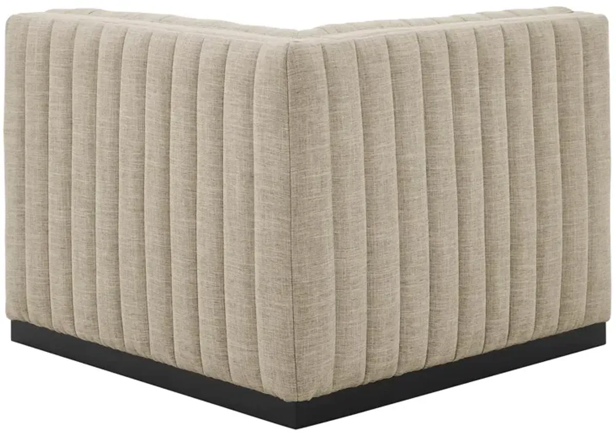 Conjure Channel Tufted Upholstered Fabric Right Corner Chair