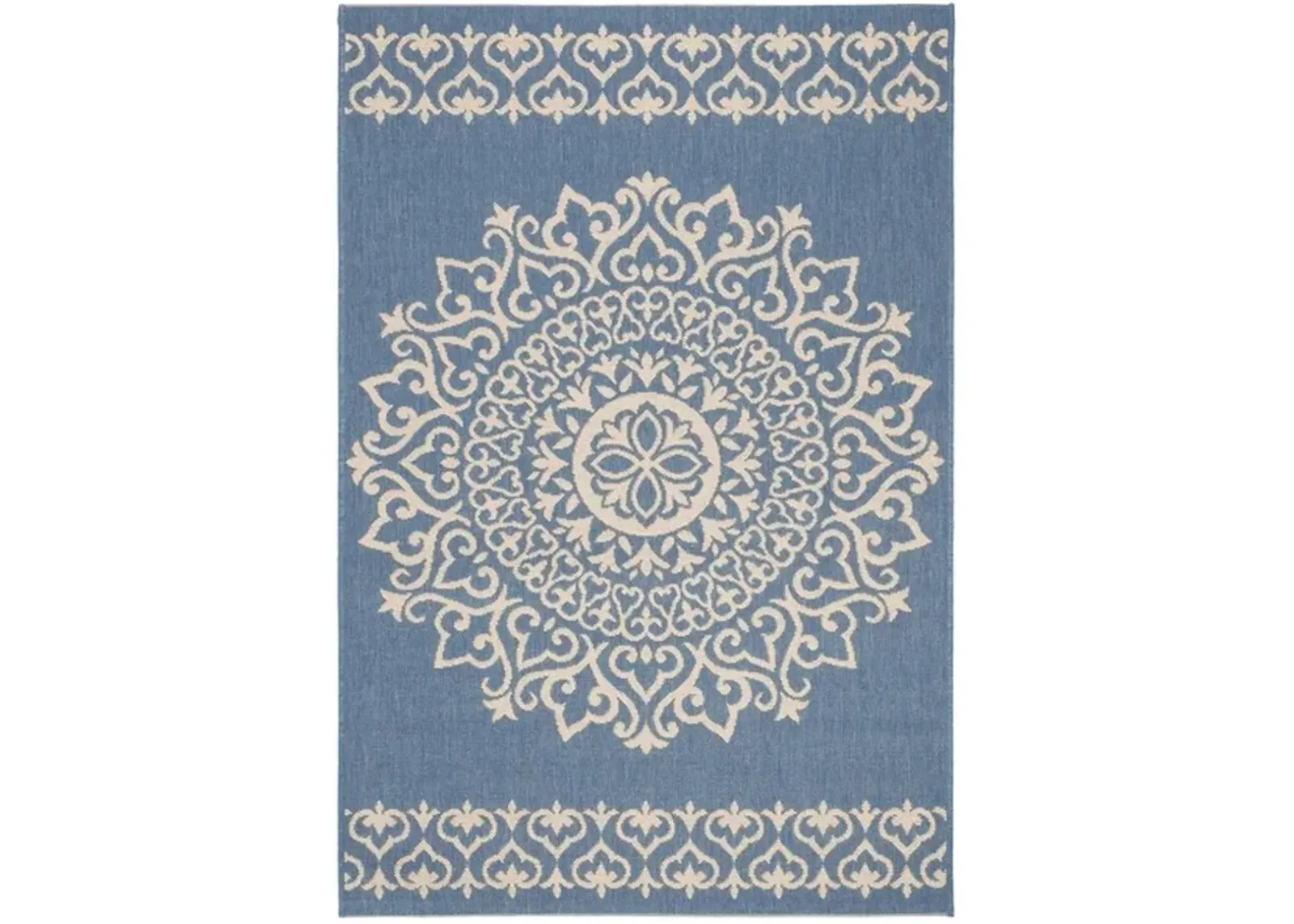 Safavieh BEACH HOUSE Collection BHS183N-9 Cream / Blue 9' X 12'