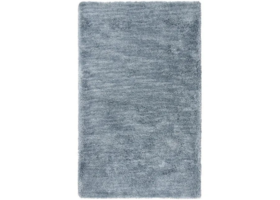 Whistler Blue Solid Polyester 5' x 7'6" Rectangle Rug