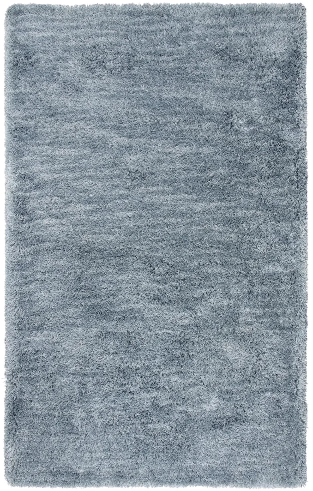 Whistler Blue Solid Polyester 5' x 7'6" Rectangle Rug