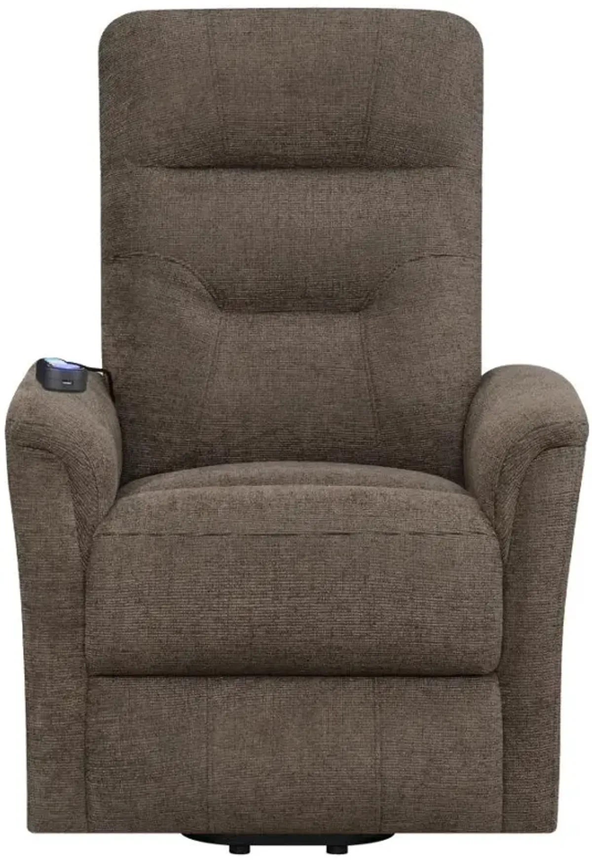 Henrietta Power Lift Recliner with Storage Pocket Brown