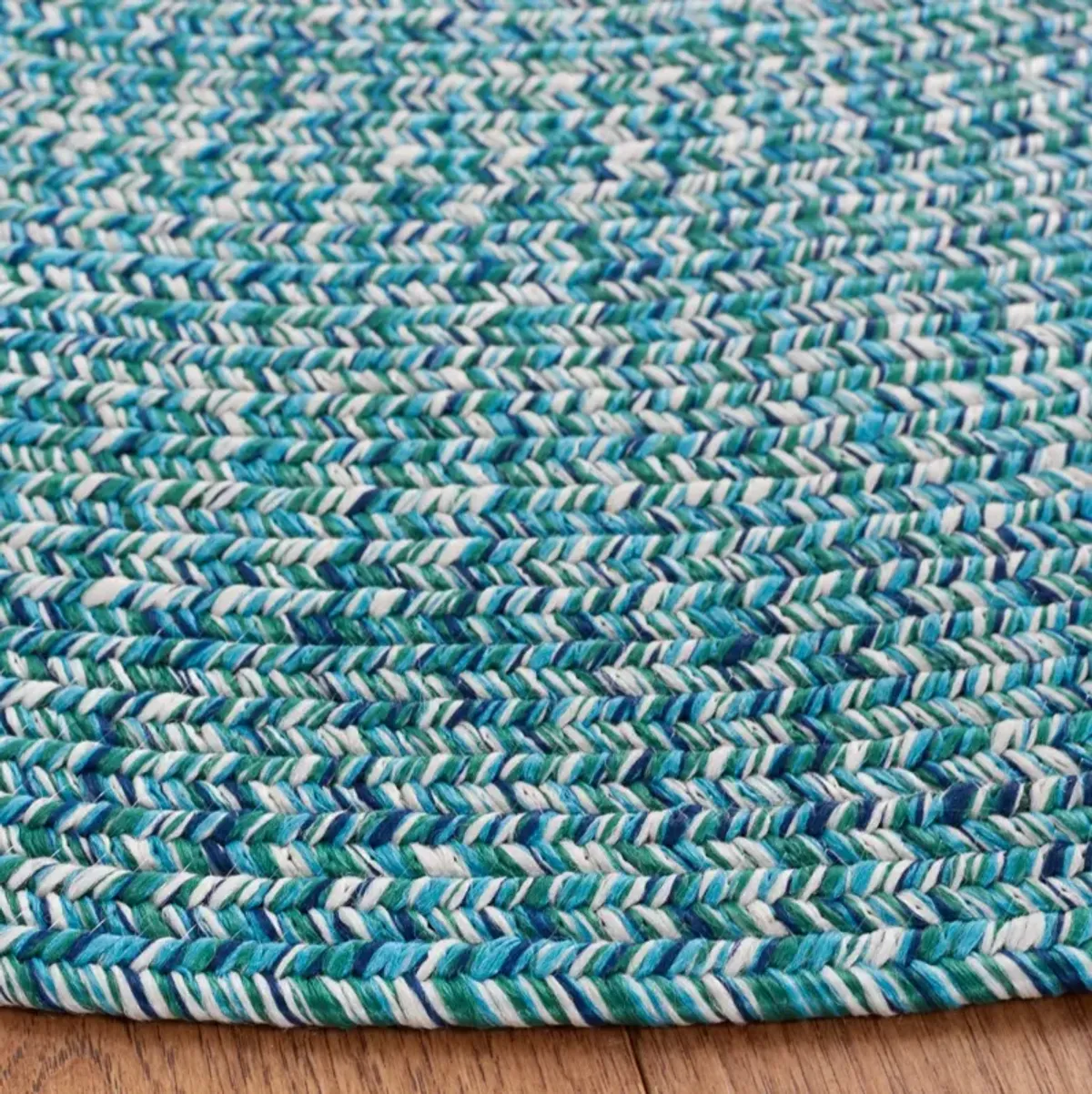 BRAIDED 201 TEAL  9' x 12' Oval Oval Rug