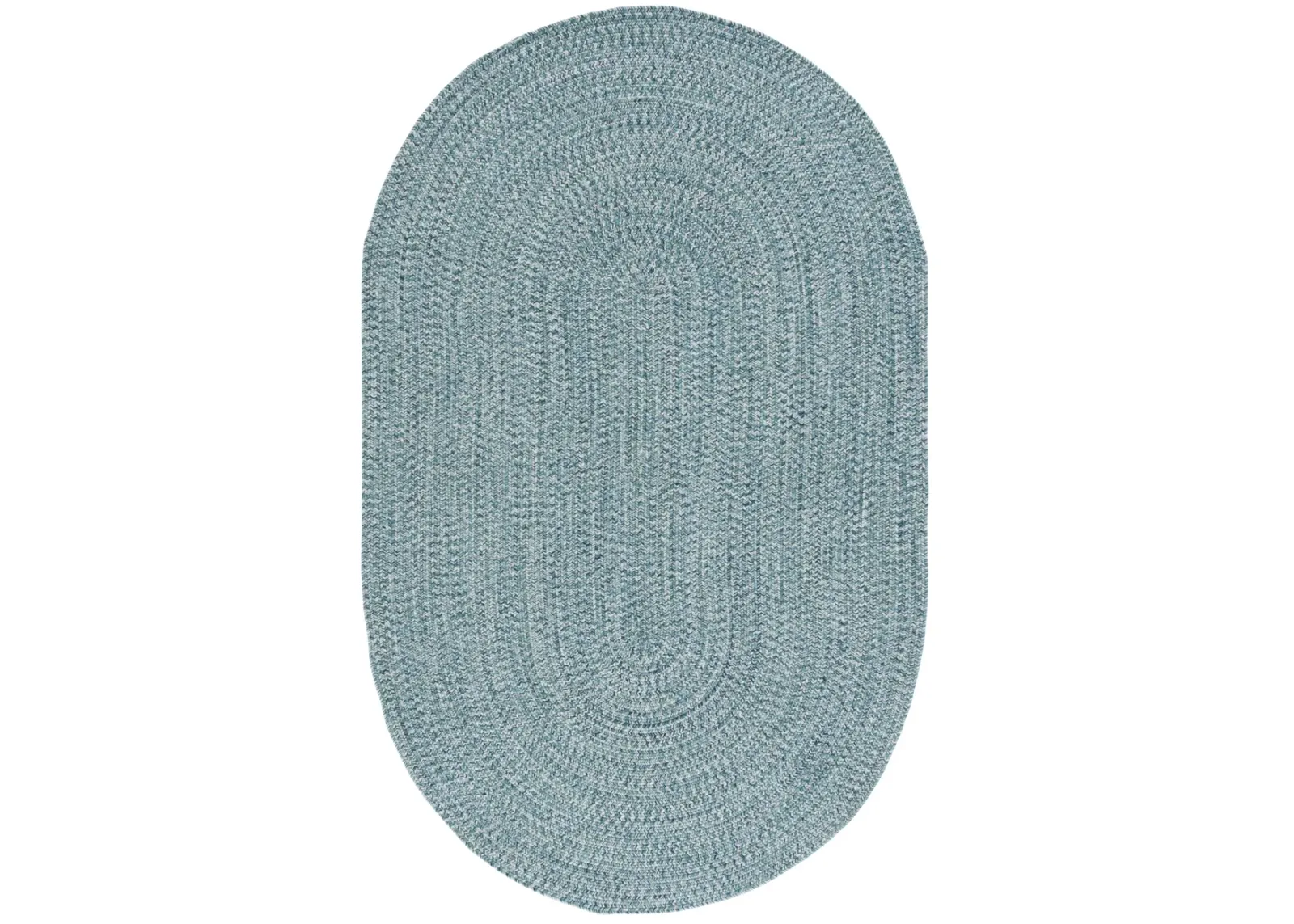 BRAIDED 201 TEAL  9' x 12' Oval Oval Rug