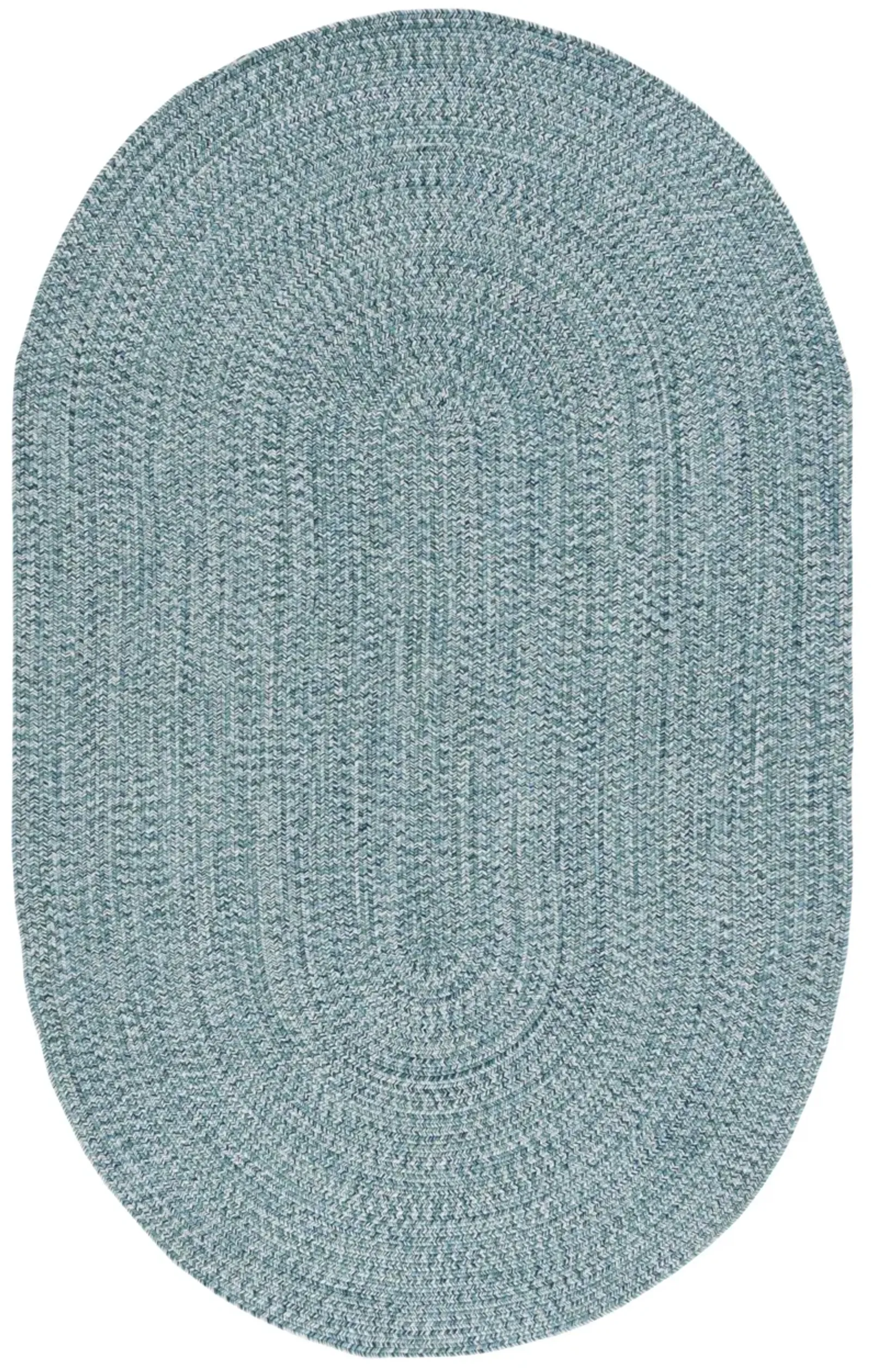 BRAIDED 201 TEAL  9' x 12' Oval Oval Rug