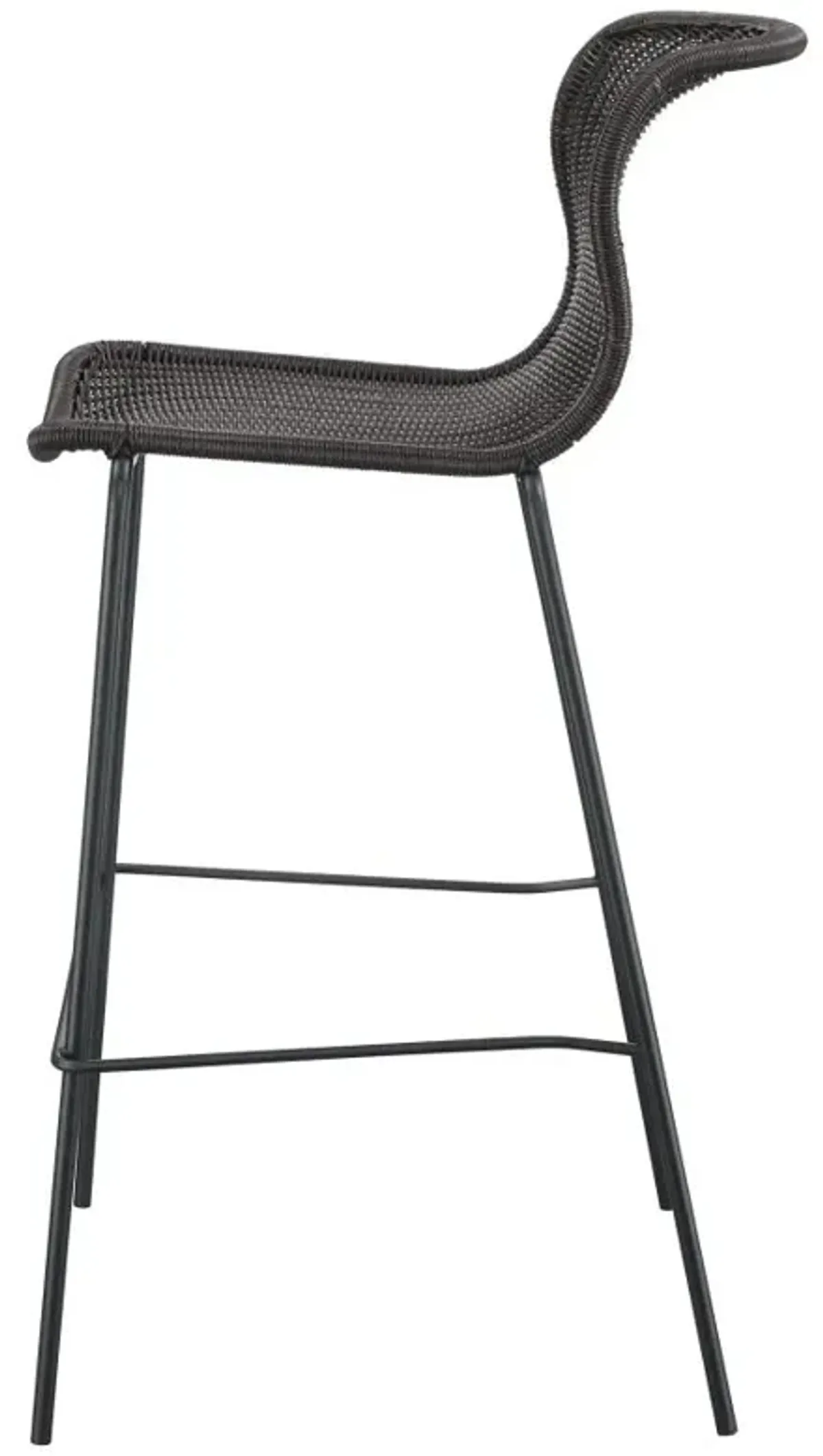 Mckinley Upholstered Bar Stools with Footrest (Set of 2) Brown and Sandy Black